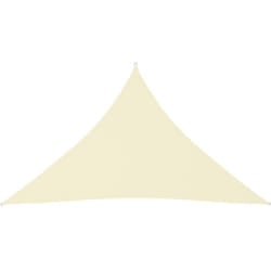 Telo parasole vela parasole triangolare in tessuto oxford 3,5 x 3,5 x 4,9 mt crema