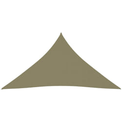 Helloshop26 - Vela parasole in tessuto oxford triangolare 4 x 5 x 5 m beige