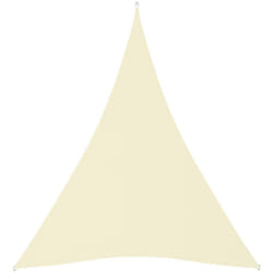 Vela parasole parasole triangolare in tessuto oxford 4 x 5 x 5 mt panna