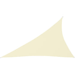 Telo parasole a vela parasole triangolare in tessuto oxford 4 x 5 x 6,4 mt crema