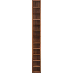 Mobile porta CD/DVD Tower da 175 cm in melaminico MDF noce