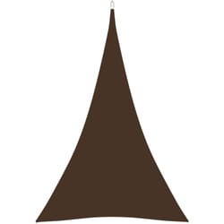 Helloshop26 - Vela parasole in tessuto oxford triangolare 5 x 6 x 6 m marrone