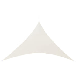 Vela parasole triangolare in poliestere-poliuretano 400 x 400 x 400 cm beige