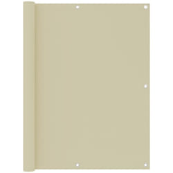 Helloshop26 - Paravento per balcone, protezione privacy, paravento 120 x 300 cm, tessuto oxford color crema