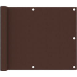 Paravento per balcone, protezione privacy, paravento 75 x 400 cm, tessuto oxford marrone