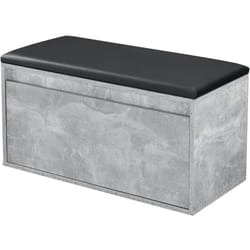 Panca per scarpe di design con cassetti mobile da ingresso con seduta imbottita elegante scarpiera per 3 paia di truciolato sintetico pu 80 x 39 x 45