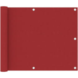 Paravento per balcone, protezione privacy, paravento, rosso, 75 x 400 cm, in tessuto oxford