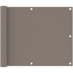 Helloshop26 - Paravento per balcone, protezione privacy, paravento 75 x 300 cm, tessuto oxford tortora