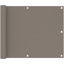 Paravento per balcone, protezione privacy, paravento 75 x 400 cm, tessuto oxford tortora