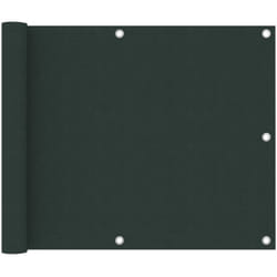 Helloshop26 - Paravento per balcone, protezione privacy, paravento 75 x 400 cm, tessuto oxford verde scuro