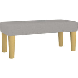 Panca panca 70 x 30 x 30 cm tessuto grigio chiaro