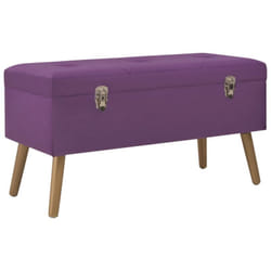 Vidaxl - Panca panca con vano portaoggetti 80 cm velluto viola