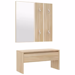 Crea un ambiente caldo e accogliente proprio accanto alla tua porta con questo set di mobili da ingresso! Materiale robusto:  ...