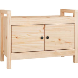 Helloshop26 - Panca da ingresso panca 80 x 40 x 60 cm in legno di pino massiccio