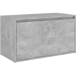 Panca da ingresso panca 80 x 40 x 45 cm in truciolato grigio cemento