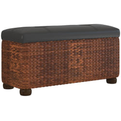 Panca contenitore con cuscino 69 cm conocchia marrone
