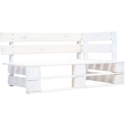 Panca da giardino mobili da giardino per esterni terrazza angolare pallet da giardino in legno 110 x 65 x 55 cm bianco