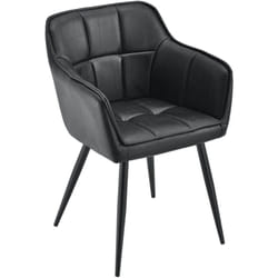 Helloshop26 - Elegante poltrona da soggiorno seduta imbottita design imitazione velluto poliestere metallo 79 cm nero