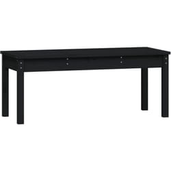 Panca da giardino mobili da giardino per esterni terrazza nera 109 x 44 x 45 cm in legno massello di pino nero