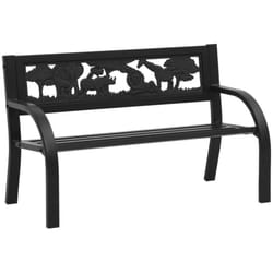 Helloshop26 - Panca da giardino per esterni, arredo da terrazza, per bambini, 86 cm, in acciaio