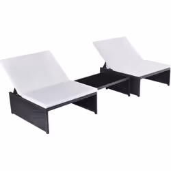 Questo set di sedie a sdraio in rattan combina stile e funzionalità e sarà il punto focale del tuo giardino o patio. Il set d ...