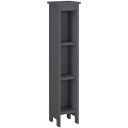 Helloshop26 - Mobile colonna portaoggetti bagno con 3 vani portaoggetti 80 cm in truciolare grigio