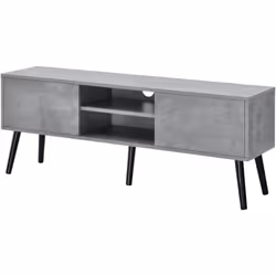 Unità di supporto TV Questo mobile TV moderno ed elegante è dotato di 2 scomparti con ante e 2 ripiani che offrono spazio agg ...