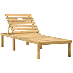 Helloshop26 - Sdraio sedia a sdraio lettino da giardino lettino terrazza mobili da esterno in legno di pino impregnato