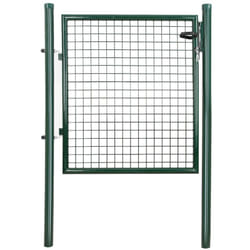 Kit completo di cancello per orto in rete in acciaio zincato 106 x 6 x 150 cm con serratura