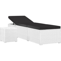 Sdraio sedia a sdraio prendisole lettino da giardino terrazza mobili da esterno e tavolino da tè in resina intrecciata bianca