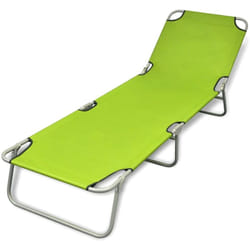 Sedia a sdraio lettino prendisole lettino da giardino terrazza pieghevole mobili da esterno in acciaio verniciato a polvere verde mela