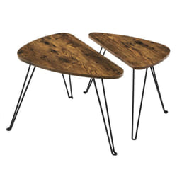 Helloshop26 - Set di 2 tavolini laterali, tavolini impilabili, tavolini da caffè, per soggiorno, sala da pranzo, camera da letto, in stile