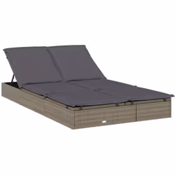 Questa sedia a sdraio a 2 posti con cuscini è ideale per rilassarsi in piscina, sul balcone o in campeggio durante le vacanze ...
