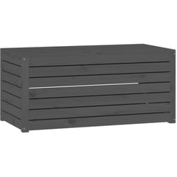 Box da giardino 101 x 50,5 x 46,5 cm in legno massello di pino grigio