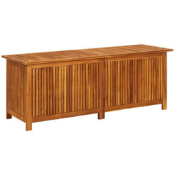 Helloshop26 - Cassetta portaoggetti per mobili da giardino 150 x 50 x 58 cm in legno massello di acacia