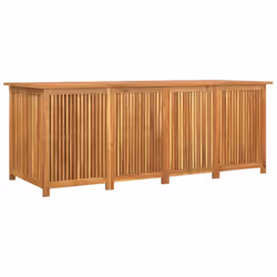 Questo contenitore da giardino in legno offre ampio spazio per riporre cuscini di mobili da giardino, giocattoli, attrezzi da ...