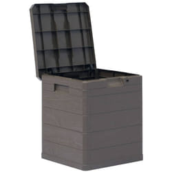 Helloshop26 - Baule portaoggetti per mobili da giardino 90 litri marrone