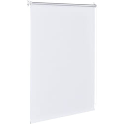 Helloshop26 - Tenda a rullo senza foratura. Striscia in tessuto poliestere regolabile in continuo 45 x 150 cm bianca