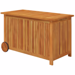 Questo contenitore da giardino in legno offre ampio spazio per riporre cuscini di mobili da giardino, giocattoli, attrezzi da ...