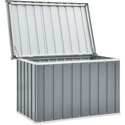 Helloshop26 - Cassetta portaoggetti da giardino grigia 109 x 67 x 65 cm