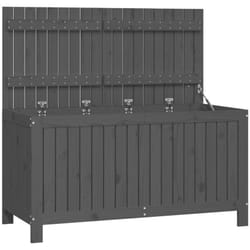 Cassetta portaoggetti per mobili da giardino 121 x 55 x 64 cm in legno di pino grigio