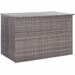 Questo contenitore per esterni in resina intrecciata è ideale per riporre cuscini, cuscini, coperte extra, asciugamani, sopra ...