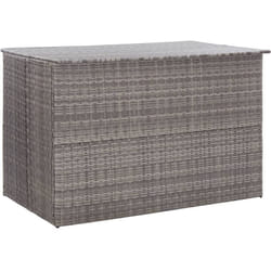 Cassetta portaoggetti da giardino grigia 150 x 100 x 100 cm in resina intrecciata