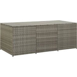 Cassetta portaoggetti per mobili da giardino in resina intrecciata 180 x 90 x 75 cm grigia
