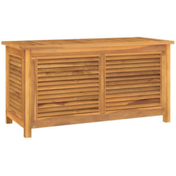 Scatola portaoggetti da giardino e borsa 114 x 50 x 58 cm in legno massello di teak