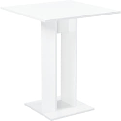 Tavolo da pranzo quadrato per sala da pranzo cucina soggiorno 78 cm bianco lucido