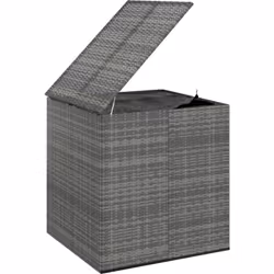 Questa scatola per cuscini da giardino in resina vimini è la scelta ideale per riporre cuscini, coperte extra, asciugamani, b ...