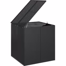 Questa scatola per cuscini da giardino in resina vimini è la scelta ideale per riporre cuscini, coperte extra, asciugamani, b ...