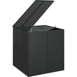 Contenitore per cuscino da giardino in resina intrecciata 100 x 97,5 x 104 cm nero