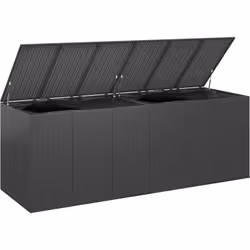 Questa scatola per cuscini da giardino in resina vimini è la scelta ideale per riporre cuscini, coperte extra, asciugamani, b ...